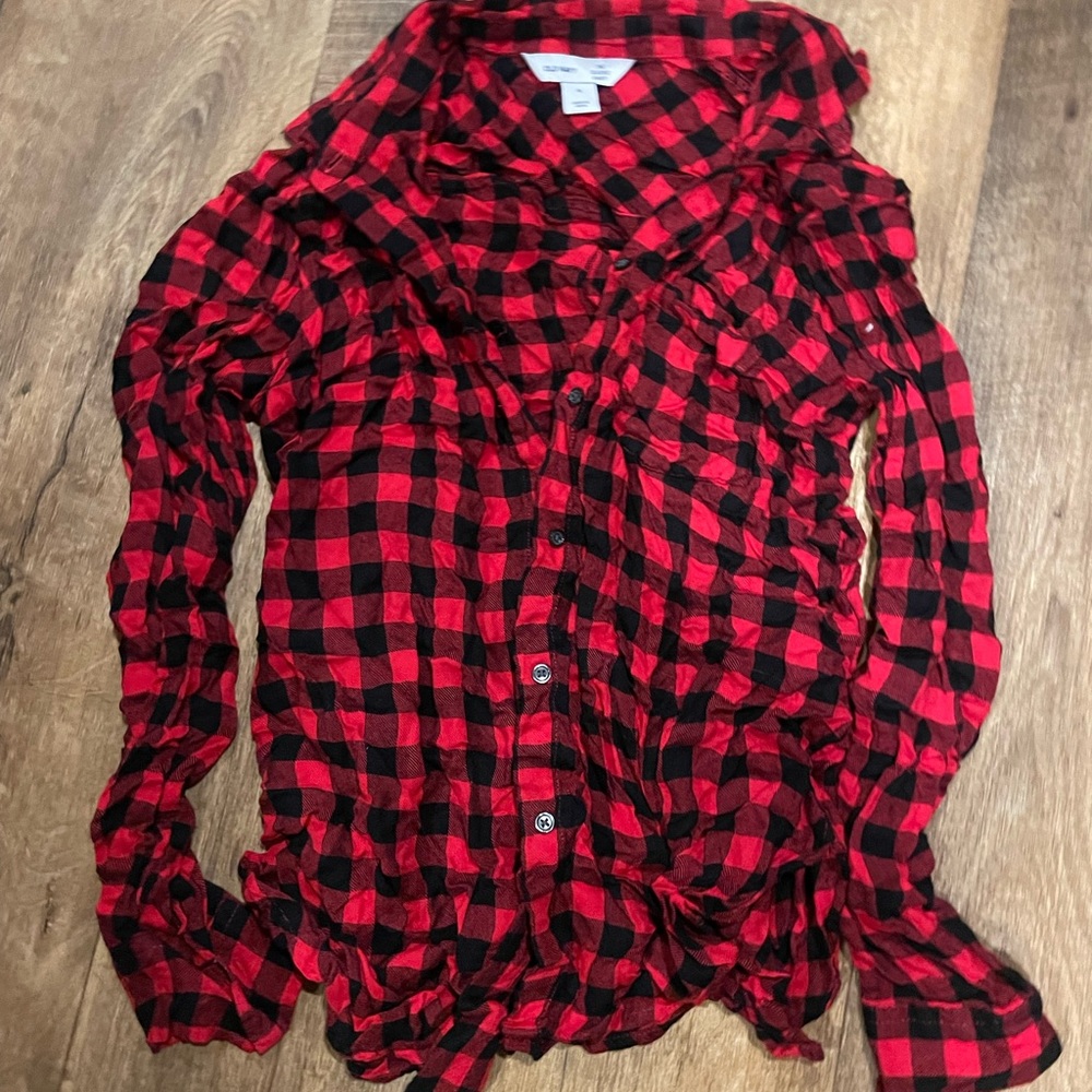 Old navy red and black flannel